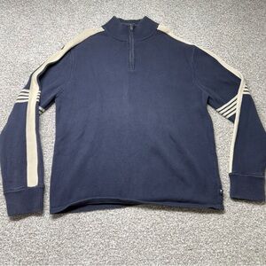 Men’s American Eagle Navy and Cream Heavyweight Quarter Zip-Up Sweater Size‎ XL
